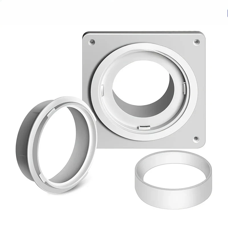 

4 Inch Dryer Vent Wall Plate with Twist Lock Connector Kit Quick Connect Disconnect 7x7 Cover Area