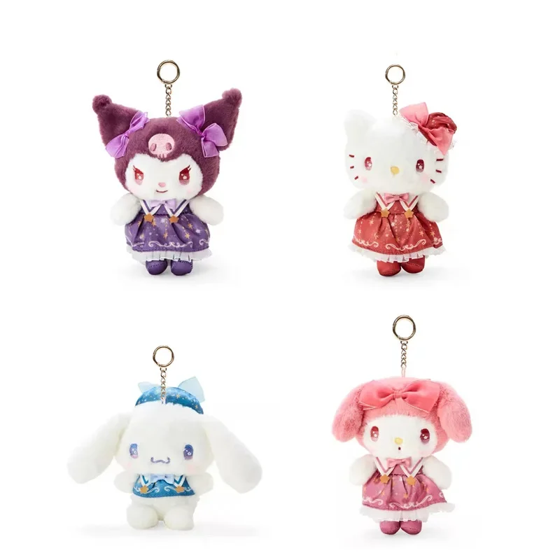 

Kawaii Magic Collection Dress Up Plush Doll Cartoon Hello Kittys Melodys Cinnamonrolls Keychain Pendant Bag Decoration Doll