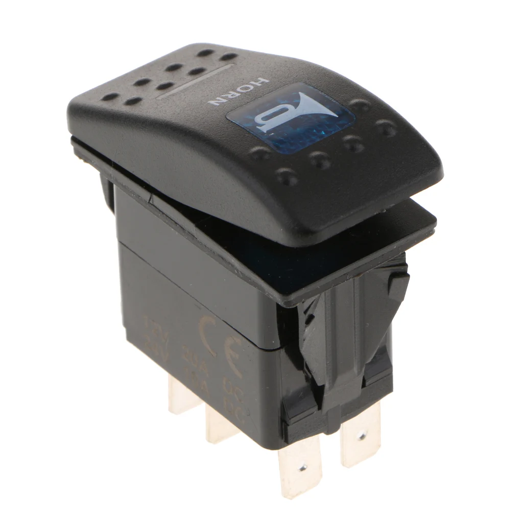 

ABS Momentary Horn Switch LED Button DC 12V 20A Waterproof Toggle for Car Universal Electrical System