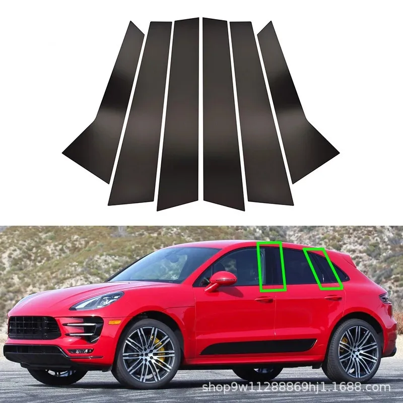 For Porsche Cayenne MACAN, Mackay, Paramera, Panamera window trim modification, center pillar sticker