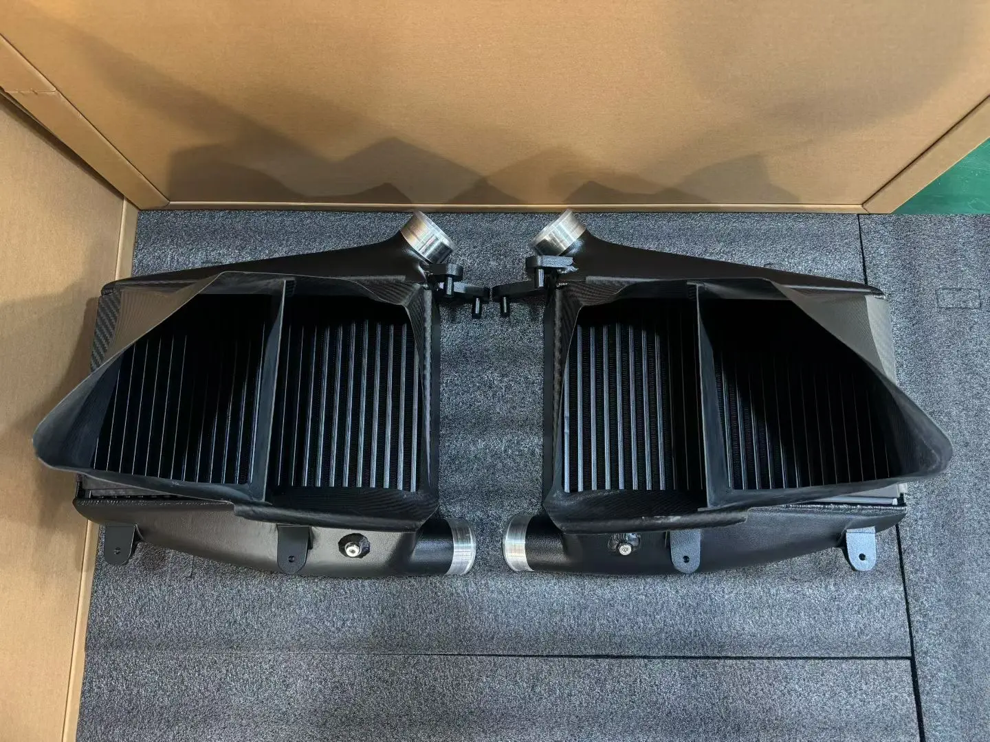 For  C8 RS6 RS7 Intercooler Upgrade Kit, Carbon Fiber Shroud Included, Improved Cooling Performance & Power Consistency