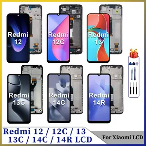 Bilashmart AAA+ IPS Xiaomi Redmi 12C 22120RN86G 12 LCD 14R 14C Display Touch Screen Digitizer Replace Redmi 13C LCD 13 Display