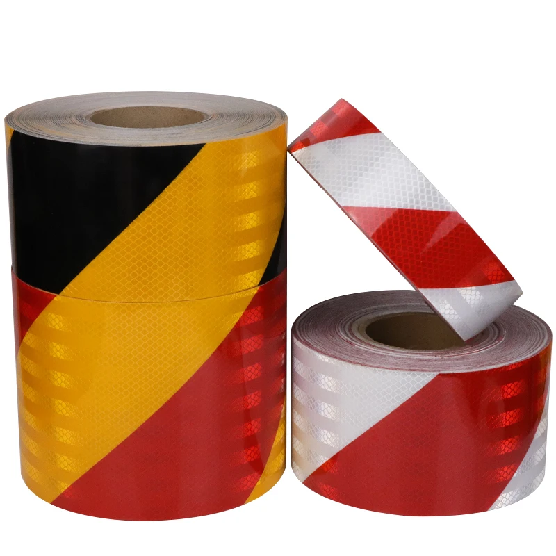 

White Red Yellow Black Twill Reflective Self-adhesive Car Safety Warning Reflector Film Truck Tape Sticker