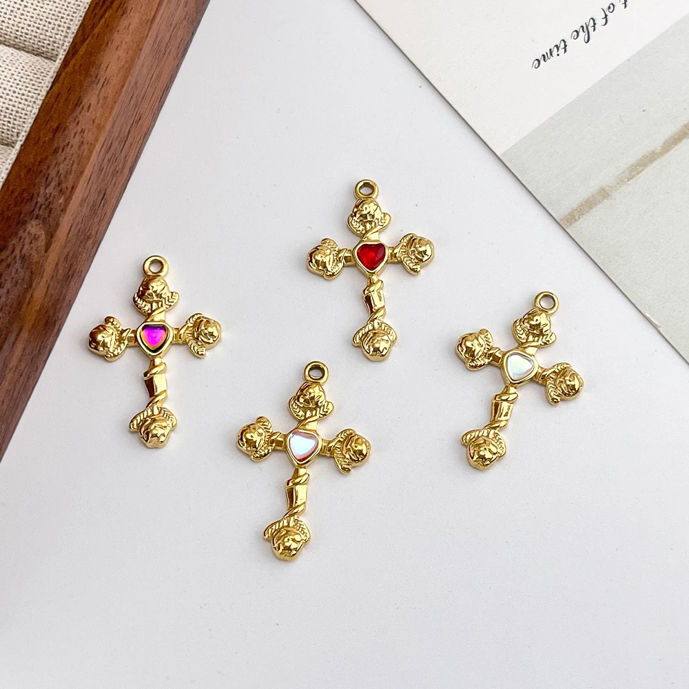 

Сердечный дизайн 20*30 мм 30 шт. DIY кулон/в форме креста/подвески из нержавеющей стали для ожерелья/ювелирных аксессуаров/ручной работы # 195648