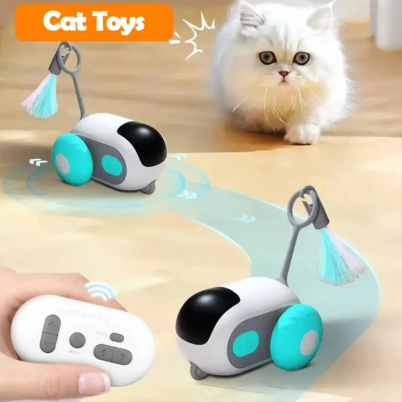

Умная игрушка для кошек с дистанционным управлением, автоматическая движущаяся игрушечная машинка с дистанционным управлением для кошек и собак, интерактивная игра, обучение, товары для домашних животных