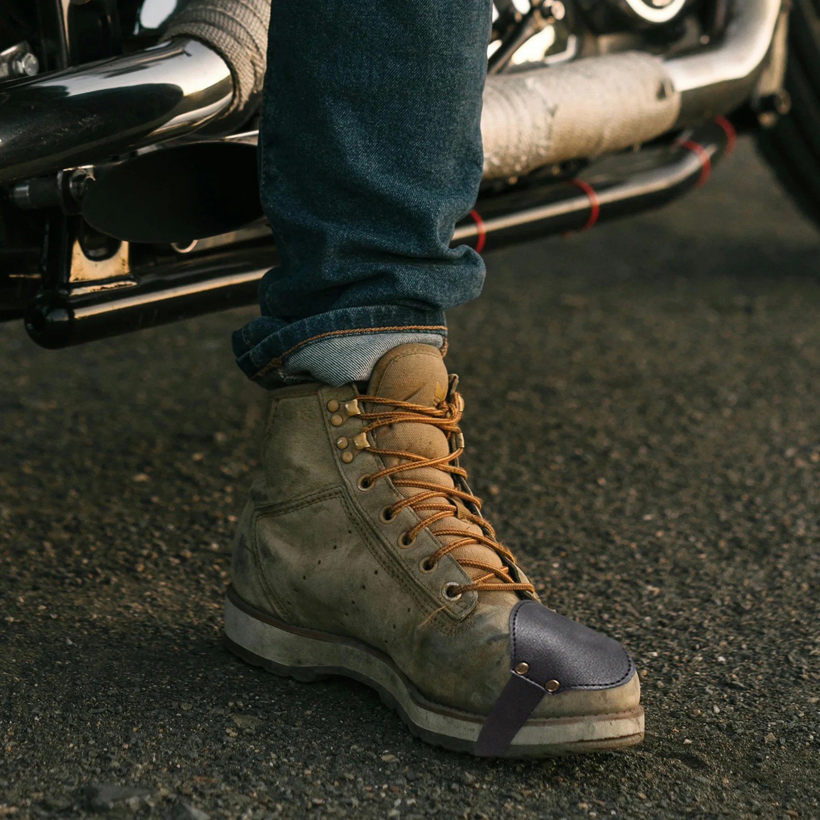 دراجة نارية تحويل القدم غطاء للحماية بولي PU خفيفة الوزن مقاوم للماء حامي الحذاء عدم الانزلاق والعتاد التحول وسادة غطاء أحذية دراجة نارية #6