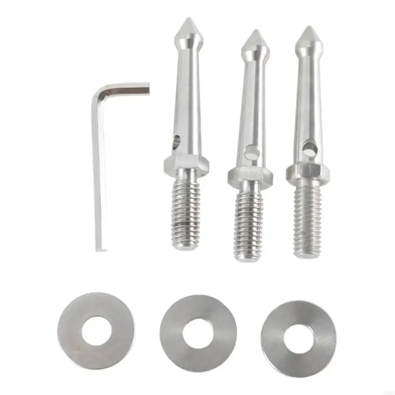 B2RD 3Pcs/set Stainless Steel Spikes Set Foot Nails Ground Enhancement for Tripods