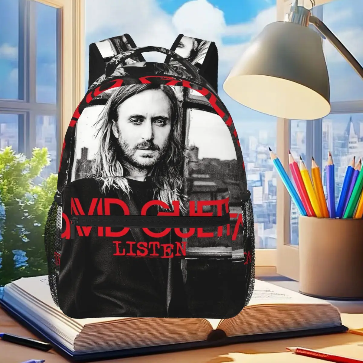 David Guetta Listen Backpack Student Boys Girls BookBag Kids School Bag Computer Shoulder Bags for Men Women