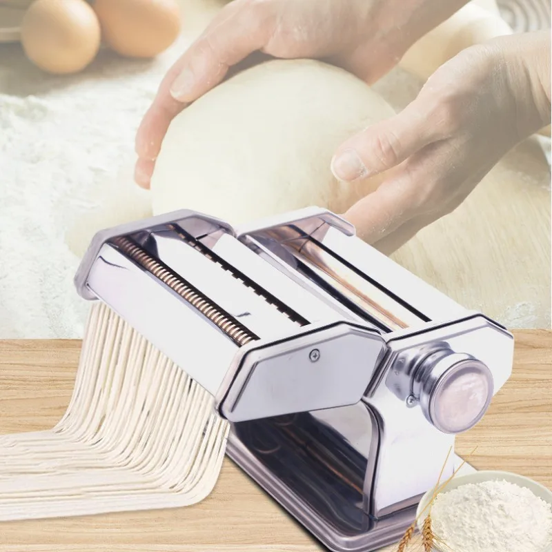 Manual Noodle Machine Split Two-knife Noodle Machine Household Dough Press Kitchen Noodle Rolling Machine Noodle Cutter