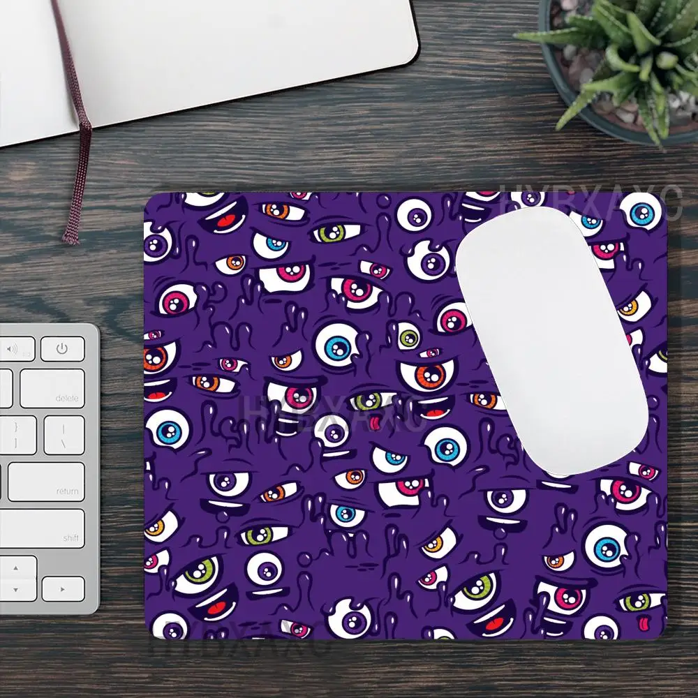 HYBXAXC Trippy Eye Drip Pattern Small Mouse Pad Desk Pad Desktop Computer Keyboard Wireless Mouse Boy Girl Gift for Play games
