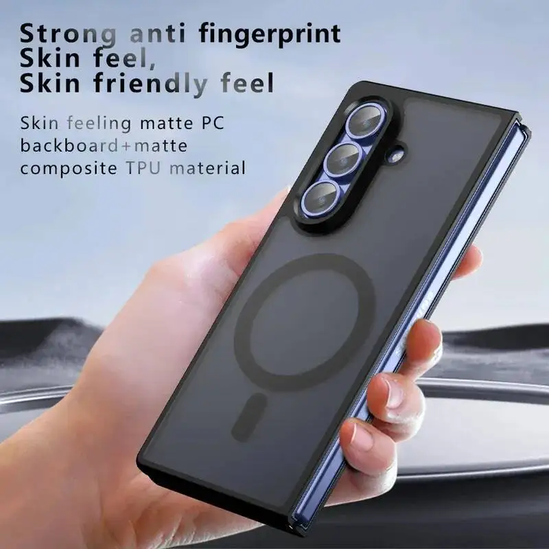

For Magsafe Magnetic Wireless Charging Case For Samsung Galaxy Z Fold7 Fold 7 5G Shockproof Matte Back Cover Coque