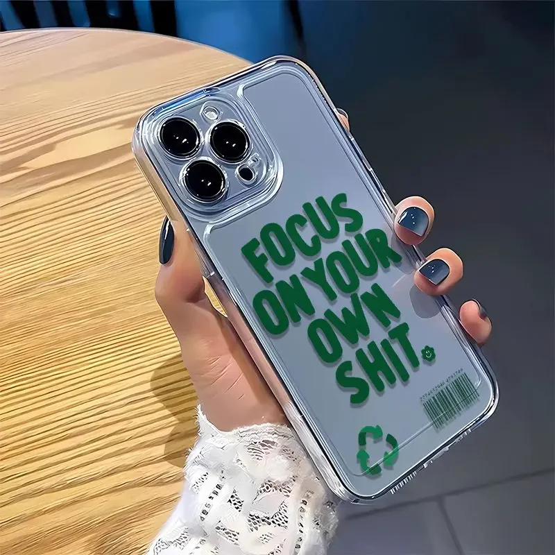 Clear Phone Case With Bold Gre - Phone Cases Recycling recension och pris