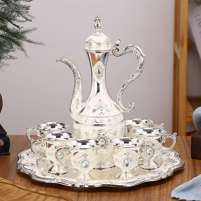 European liquor wine set home retro creative liquor dispenser, wine jug, liquor glass, high-end gift gift