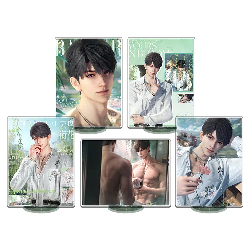 Love and Deep Space Acrylic Signboard Spring Tide Sexy Sylus Rafayel Xavier Zayne Caleb Standee Plaque Model Keychain Ornament