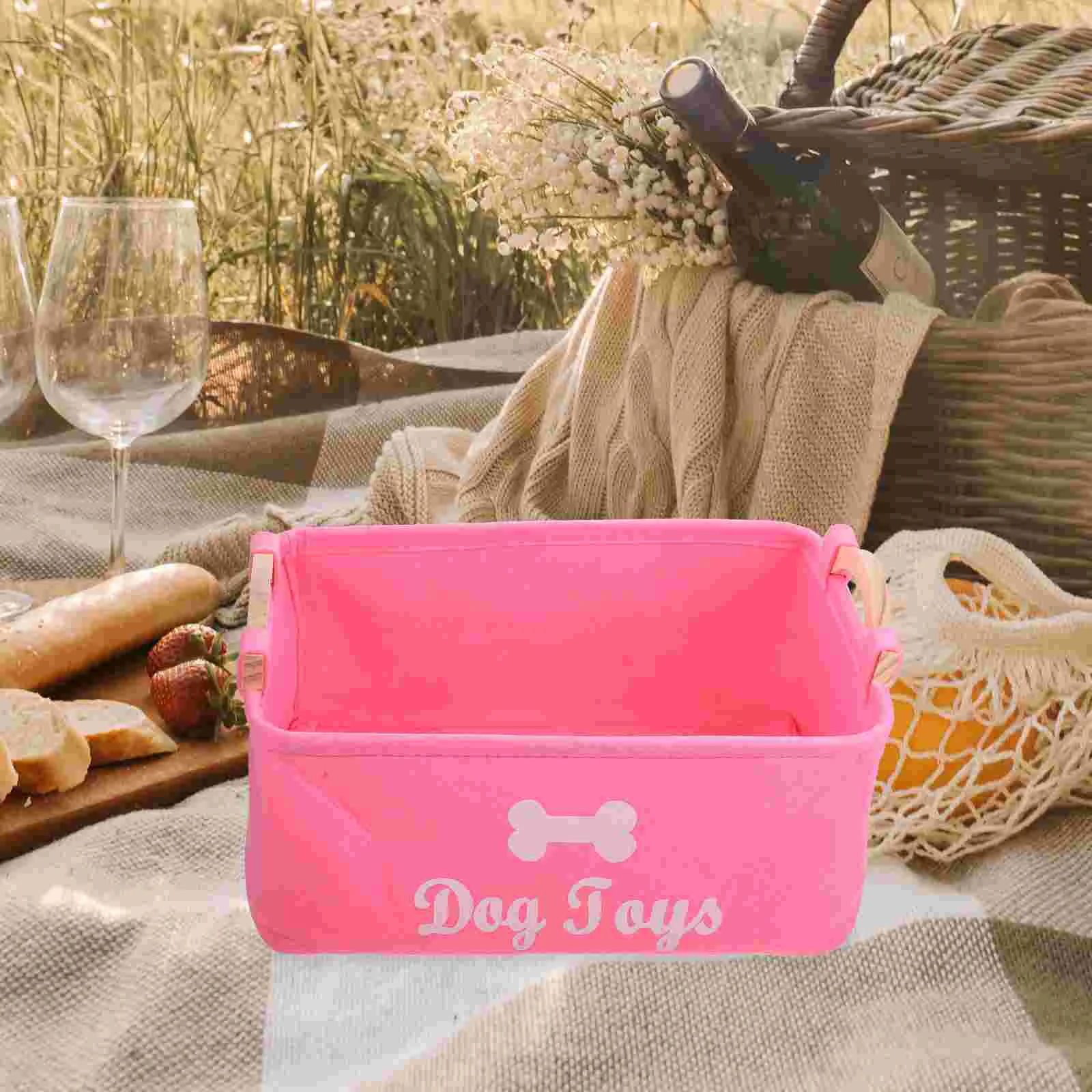 

Pet Cloth Storage Box Multi-purpose Container Toy Clothing Basket Clothes Case Bin Safe Felt Material Delicate