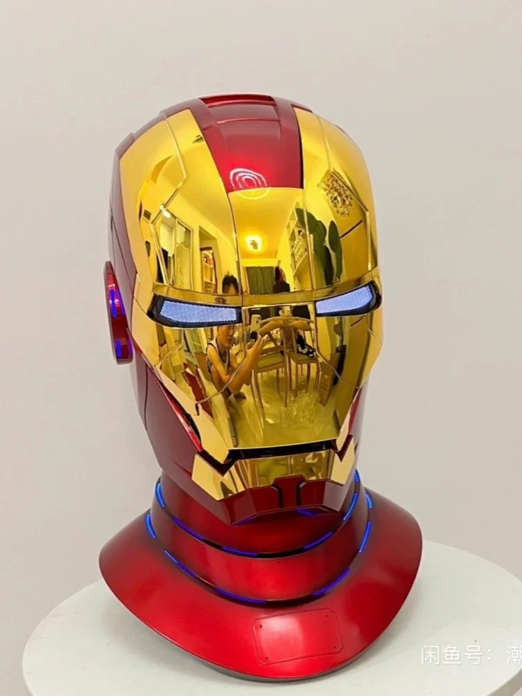 Marvel 1/1 Iron Man Jarvis Mk5 Mk50 Helmet Wearable Automatic Voice-Activated Electric Open And Close Series Home Decor Gift