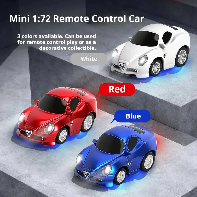 

New Q7201 Wl Tech Mini Rc Car 1:72 Scale Q Version Full Proportion Pocket Desktop Toy With Led Lights For Kids Indoor Play