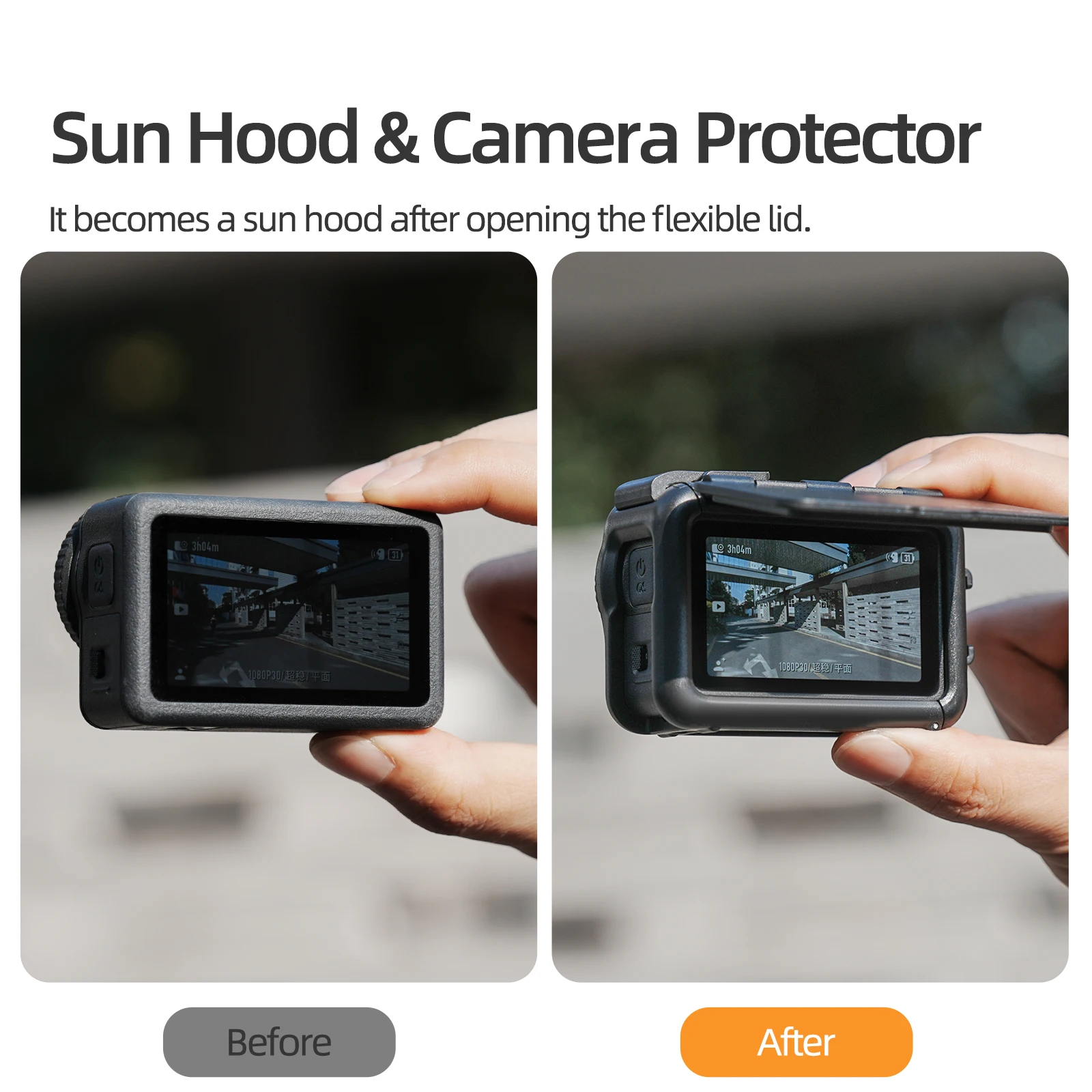 

Housing Case with Detachable Sun Hood,For DJI Action 6 Detachable Bezel with Removable Light Shield Protective Plate Accessories