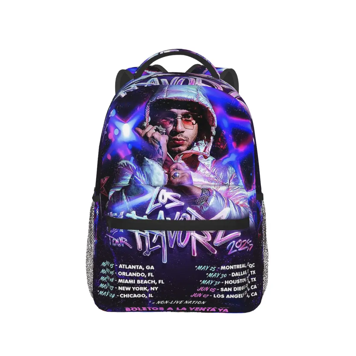 

Rapper Dei V Quien Es Dei V Tour Backpack Hot Sale Daypack Boys Girls BookBag School Bag Shoulder Bags for Men Women