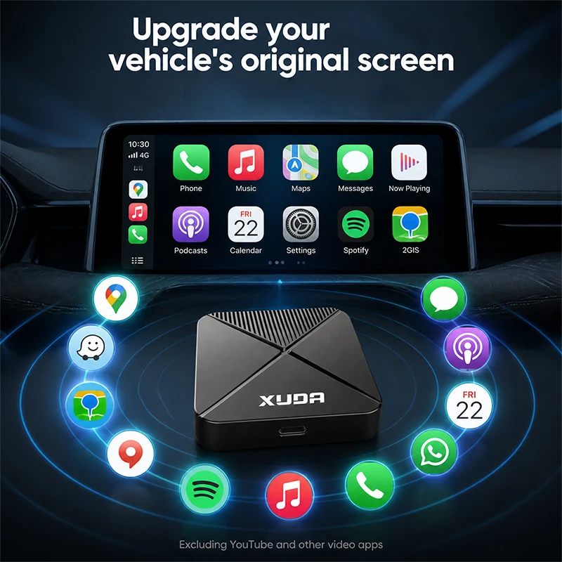 XUDA Carbitlink Wireless Smart Box (supports CarPlay&Android Auto) — For Changan Hunter, Alsvin, CS85, CS95, CS15, and CS35 Plus