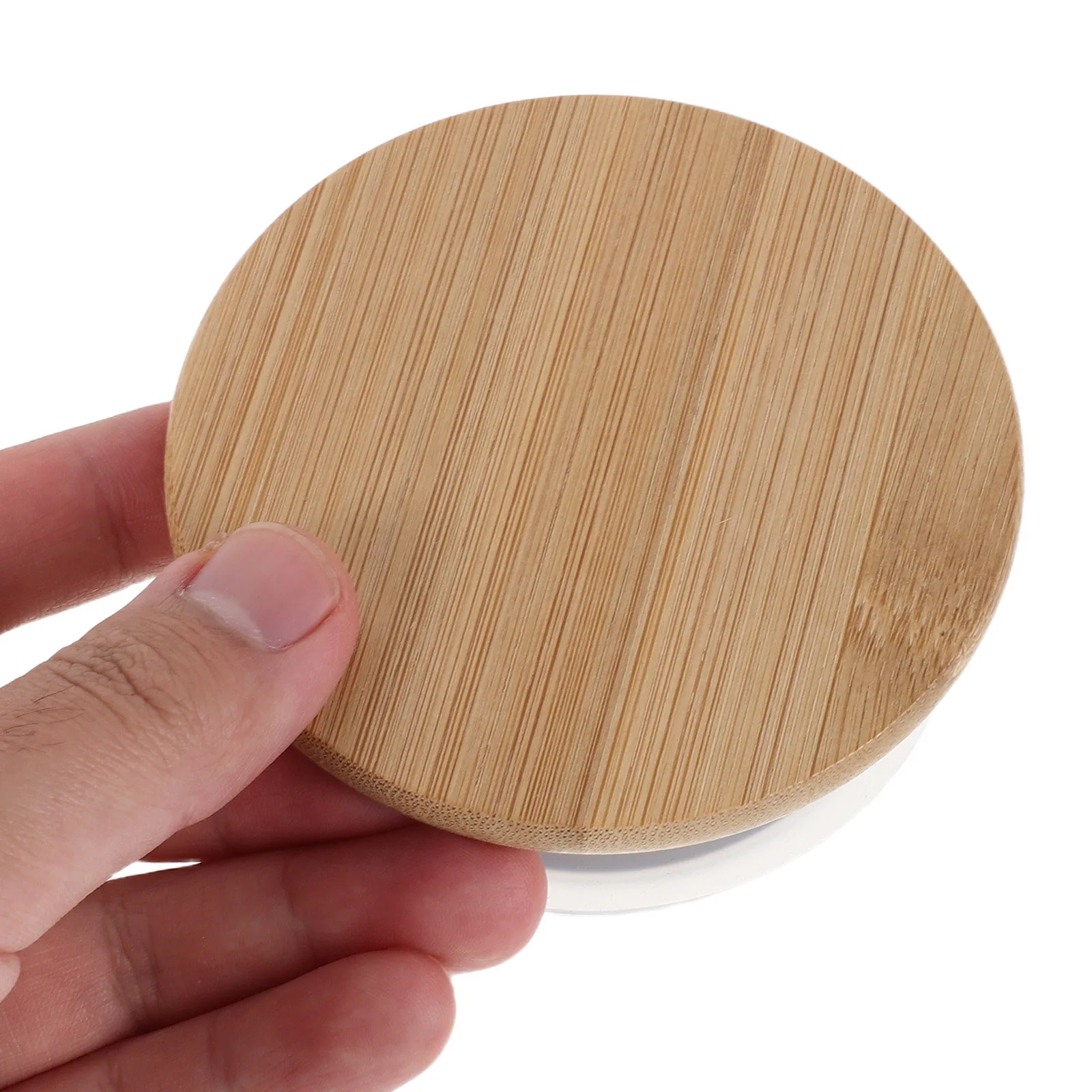 

4Pcs Water Jug Caps Stainless Steel Bamboo Pitcher Lid Replacement Sealing Lids for Glass Kettle Carafe Water Bottle Refill