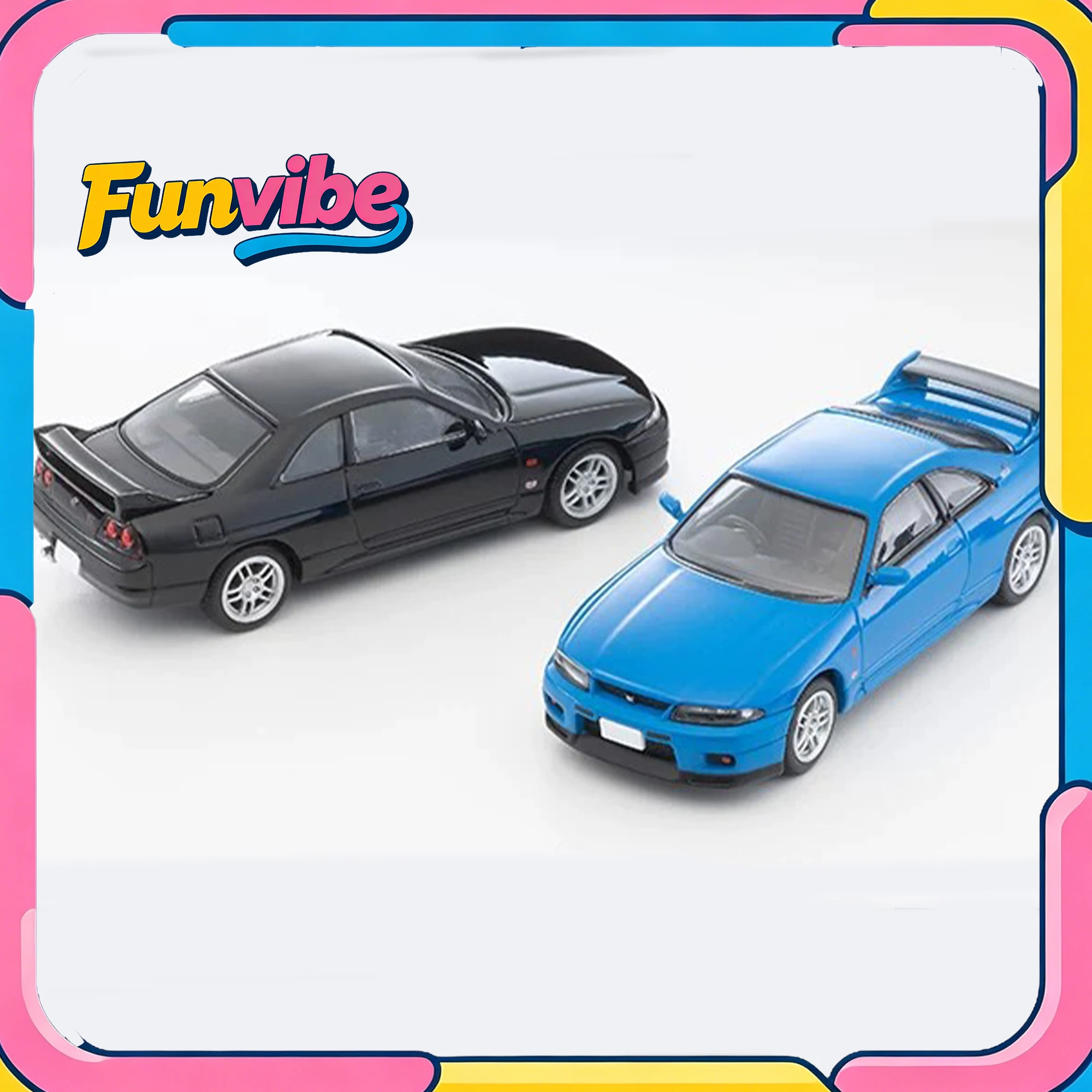 

Tomytec TLV LV-N308d/N308e Nissan GT-R R33 Black Blue Color 1/64 Diecast Car Model Simulation Collectible Cars Boy Toys Gift