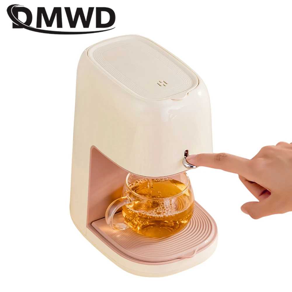 DMWD 250ml Semi-automatic Drip Coffee Machine American Cafe Pot Portable Tea Maker Single Cup Office Heater 220V Milk Cappuccino