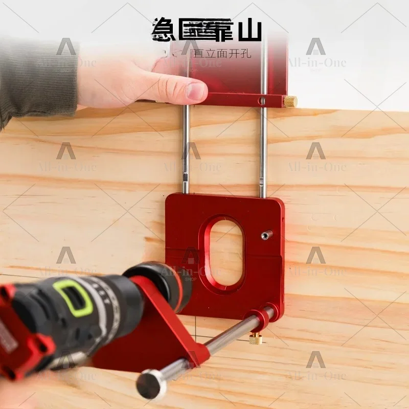 Aluminum Alloy Hand Drill Bracket Portable Drill Positioner Mini Bench Drill Woodworking Punch Positioner All Metal