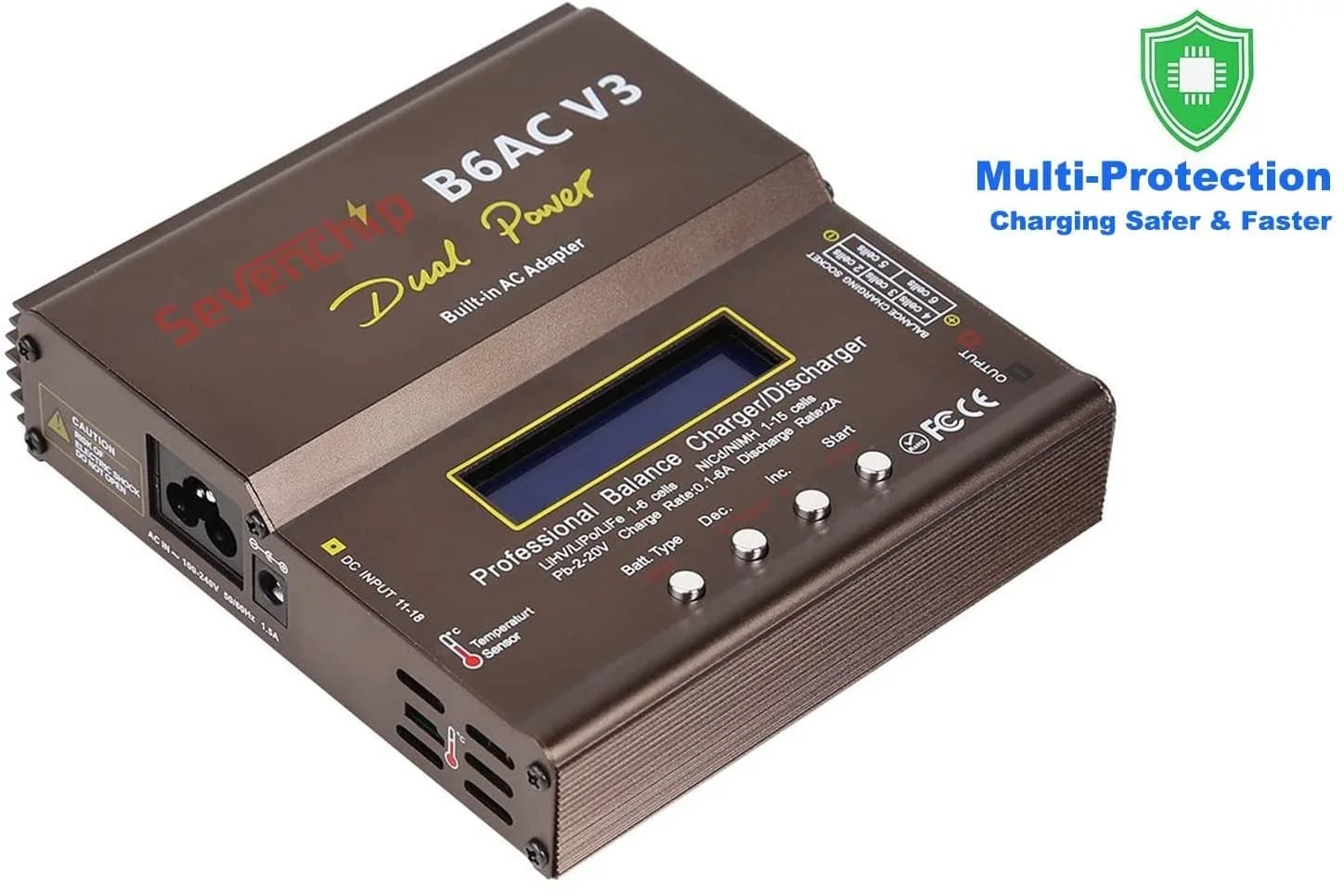 imax B6AC V3 80W Smart Digital Balance Charger For RC Helicopter Re-peak NiMH NiCD LiHV NiCd PB Li-ion Battery Charger