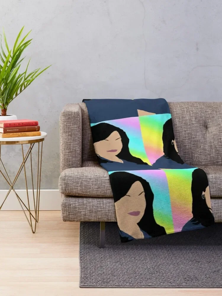 Callie Torres Pastel Rainbow Throw Blanket Beach Plaid Cute Blankets