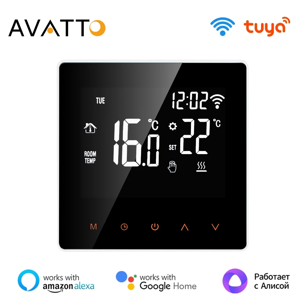 Tuya WiFi Smart Thermostat, Electric Floor Heating Water/Gas Boiler Temperature Remote Controller Work With Google Home,Alice