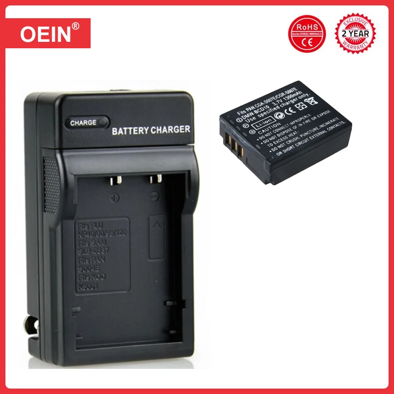 4Pcs 1300mAh CGA-S007 CGR-S007E DMW-BCC10 Battery For Panasonic Lumix DMC TZ1 TZ2 TZ3 TZ4 TZ5 TZ50 TZ15 CGR-S007E Camera Battery