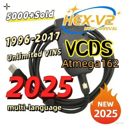 2025 VCDS VAGCOM Interface VCDSCAN HEX V2 Update 25.3 FOR VW For AUDI Skoda Seat Multi-Language Car Autocom Diagnostics Tools