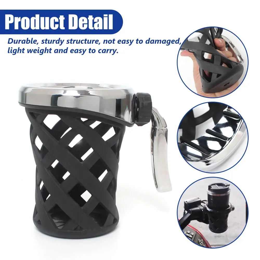 Bottle Cup Holder With Screw Kit Drink Holder Fits For H-D For Yamaha For Kawasaki For Suzuki For Indian Chrome Drink Cup Holder