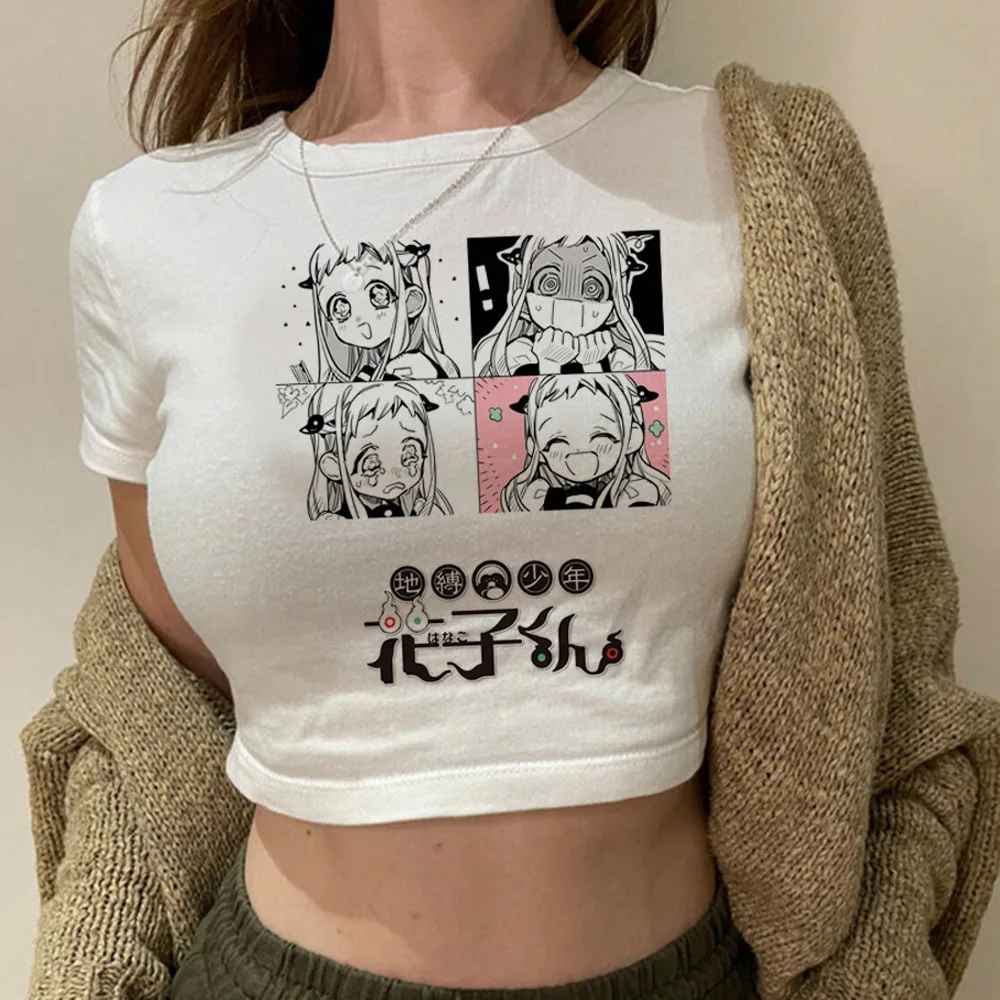 Toilet Bound Hanako Kun cropped top female party manga funny vintage summer t shirt cute summer manga vintage scene