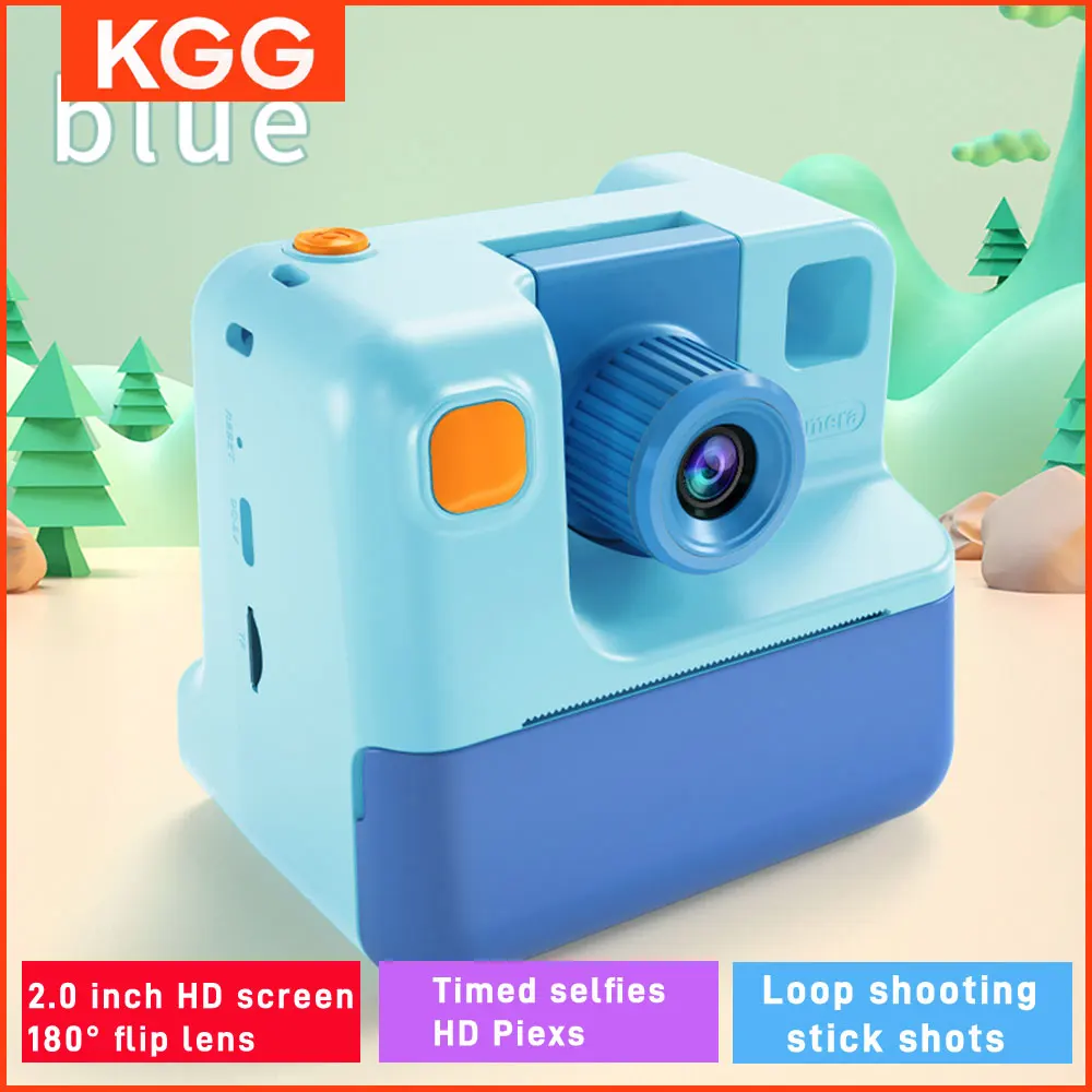 

Kids Instant Camera 1080P HD Digital Camera Photo Paper Child Toys 180° Flip Lens Picture Camera Maker Birthday Festival Gifts