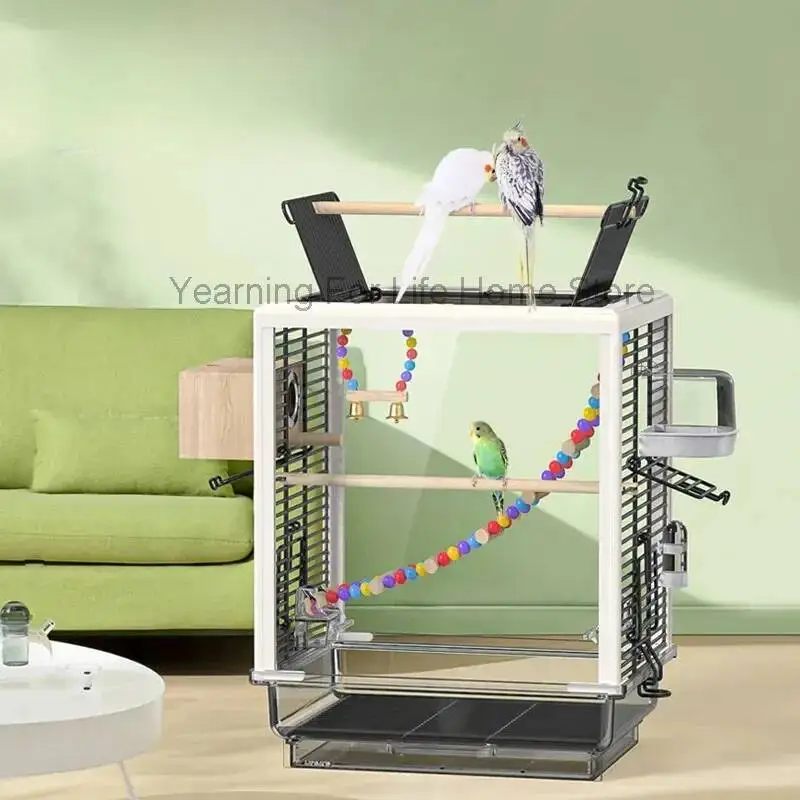 

Parakeet Budgie Bird Cage Canary Parrot Feeder Pigeons Small Bird Cages Playground Metal Nido Para Pajaros Outdoor Garden Hut