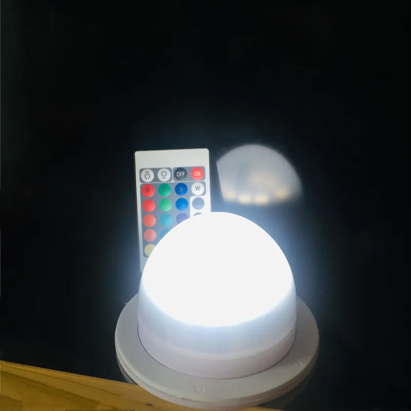 Remote Controlled Rechargeable Base light Led Module Furniture mood Enhancer Under table 32Smd Nightlight Mood Ambient lamp-RGBW