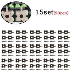 Hoja de tira de níquel para paquete de batería de litio, cinta de conector de soldadura por puntos, correa de acero niquelado de alta calidad, 90 piezas, 15 juegos