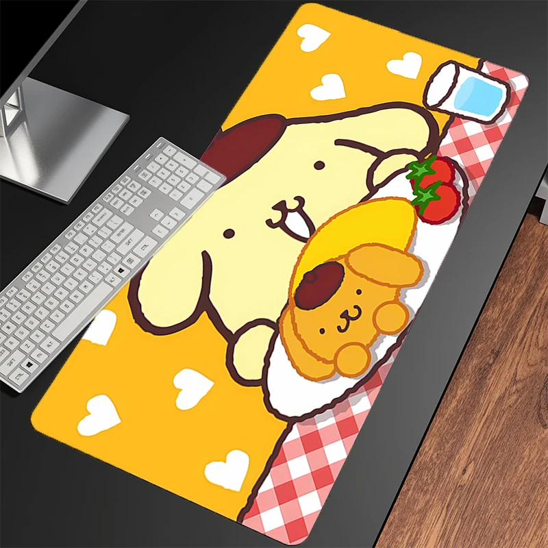 Mouse pad pompompurin e-sports jogadores kawaii gamer tapete de mesa de computador moderno teclado portátil tapete xxl gaming mousepad