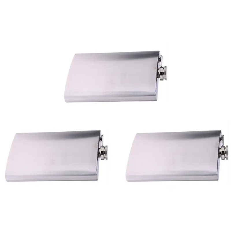 IALJ-3X Whiskey Pocket 10Oz Hip Flask Liquor Alcohol With Stainless Steel Screw Cap