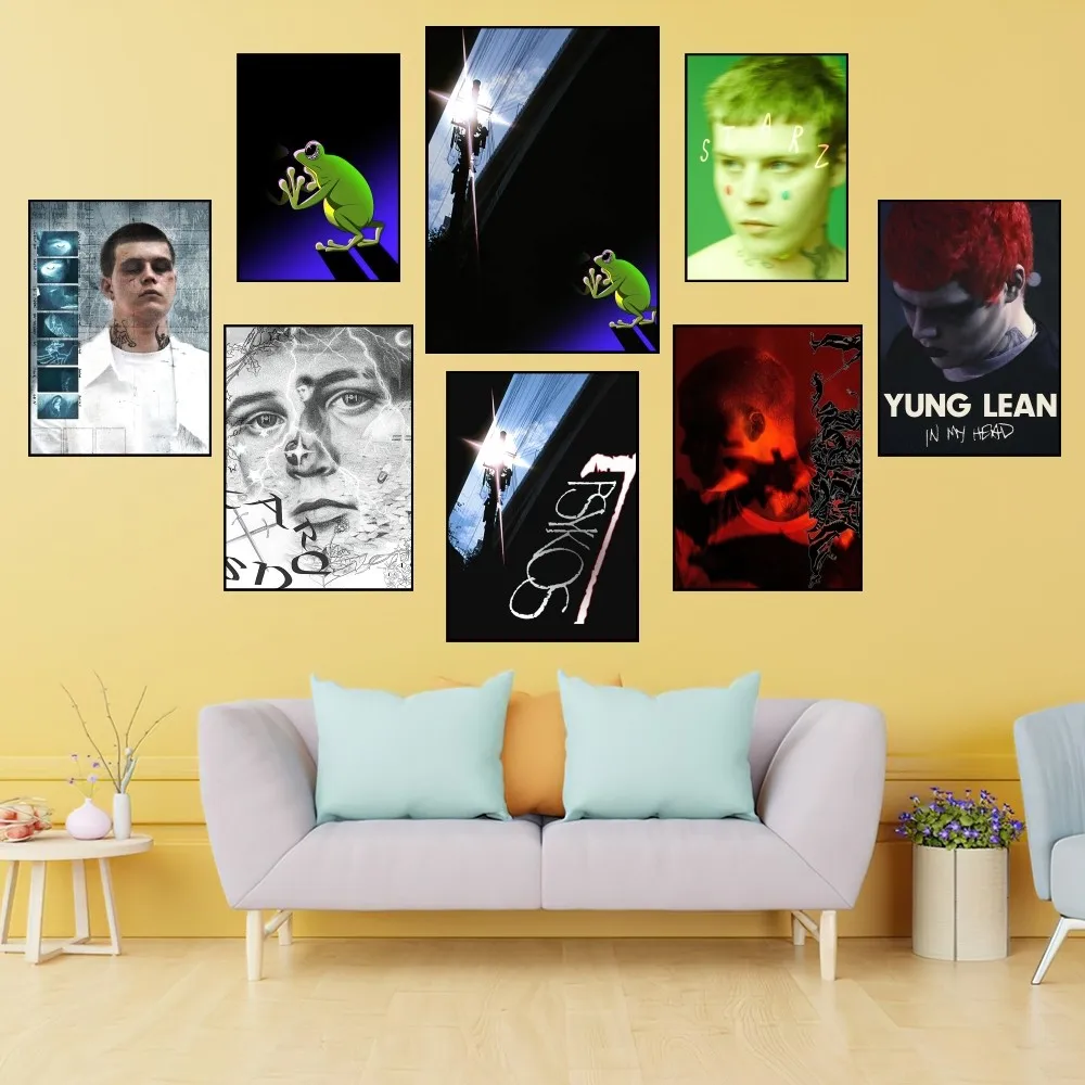 Hot Singer Yung Lean Psykos Poster Prints Wall Painting Bedroom Living Room Decoration Office Small