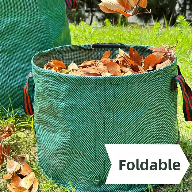 Leaf‑collecting Bags Thickened Outdoor Gardens Waste BagsBig Woven Plastic Bag Fall‑leaf Foldable Gardening Waste Storage Bags