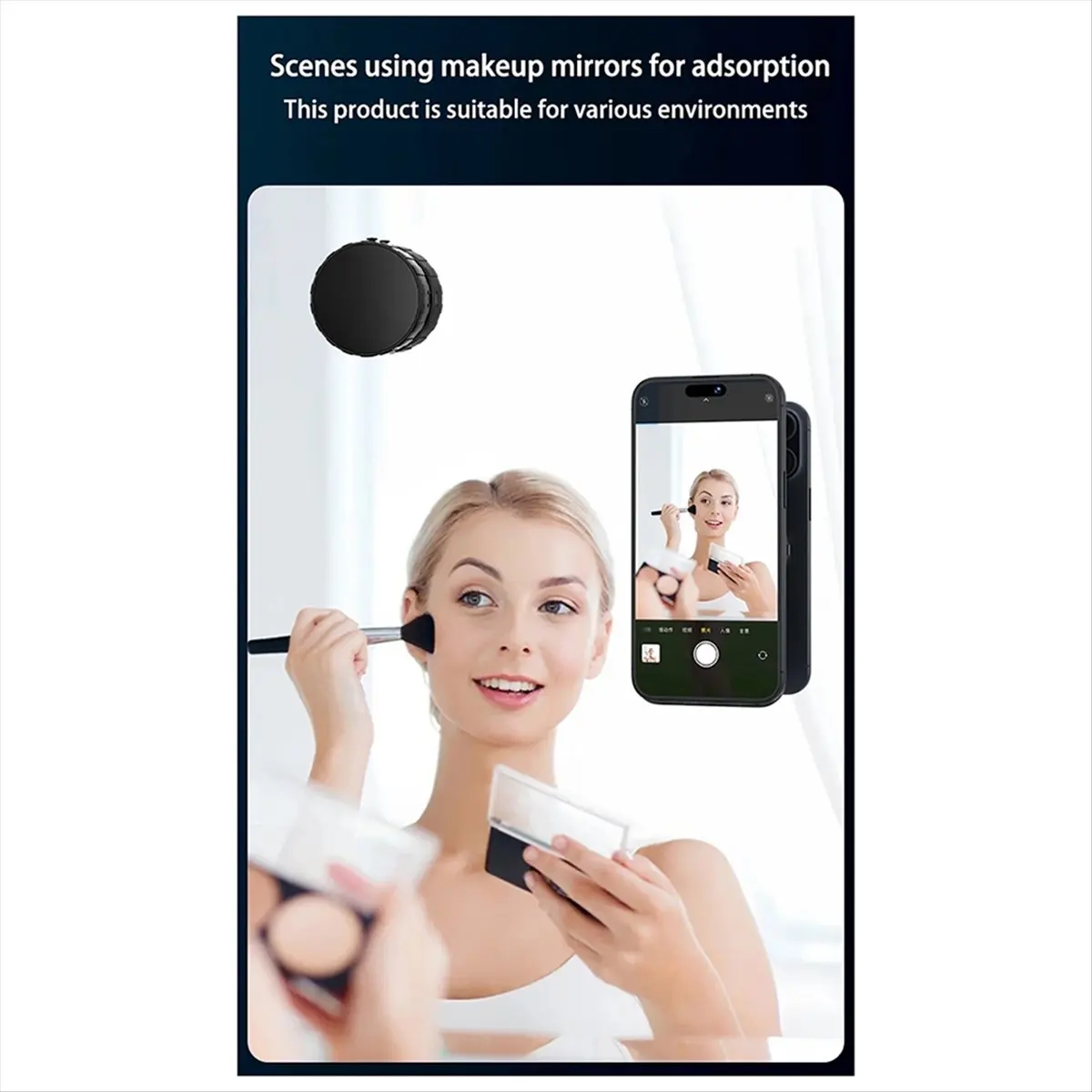 Welcome Deal~Intelligent Car Phone Holder Magnetic Vacuum Adsorption Car Bracket Universal 360° Rotation Double-Sided Adsorption