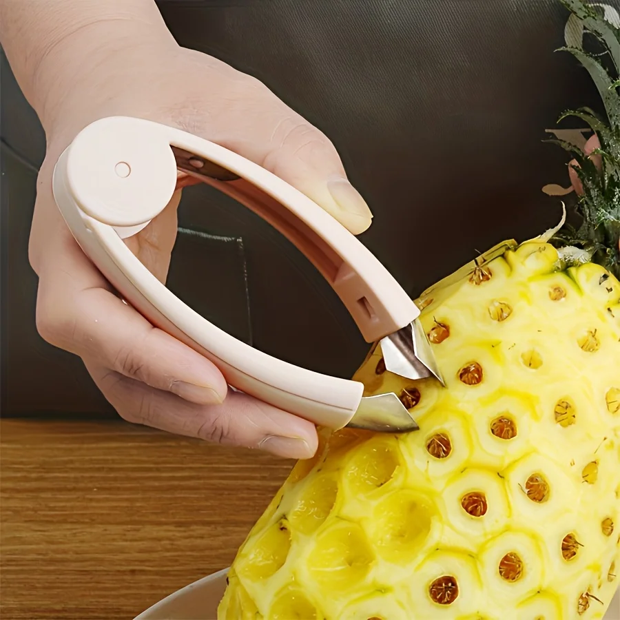 Removedor de abacaxi portátil para batata, aço inoxidável, descascador de abacaxi, clipe de descascar frutas, pinça, aparelho de cozinha