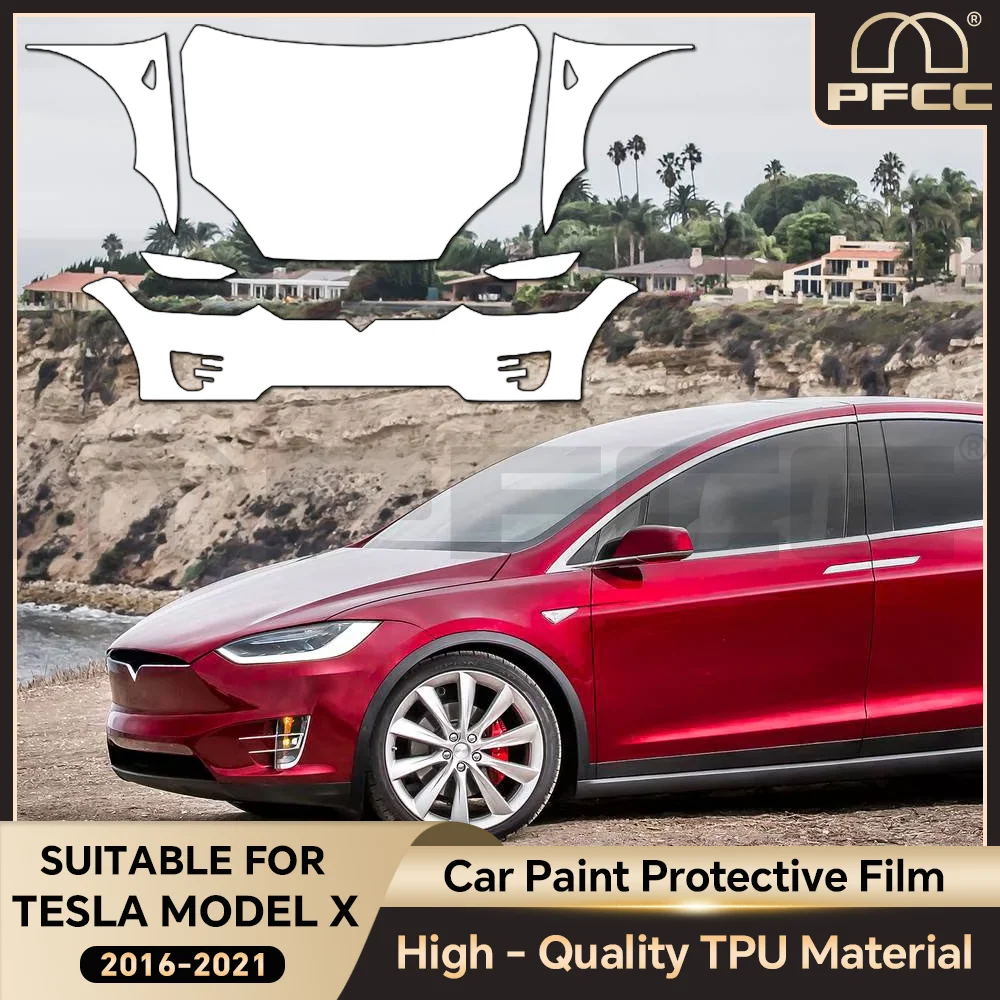 

9MIL For Tesla Model X 2016-2021 Paint Protection Film Car Body Clear Bra Pre-cut PPF Anti-Scratch Resistant Kit Invisible Cover