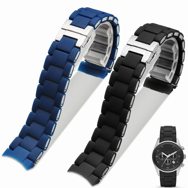 

Ремешок для часов Armani серий AR5889/AR5890/AR5905/AR5920/AR5891 для мужчин и женщин, резиновый ремешок из нержавеющей стали 20 мм 23 мм.