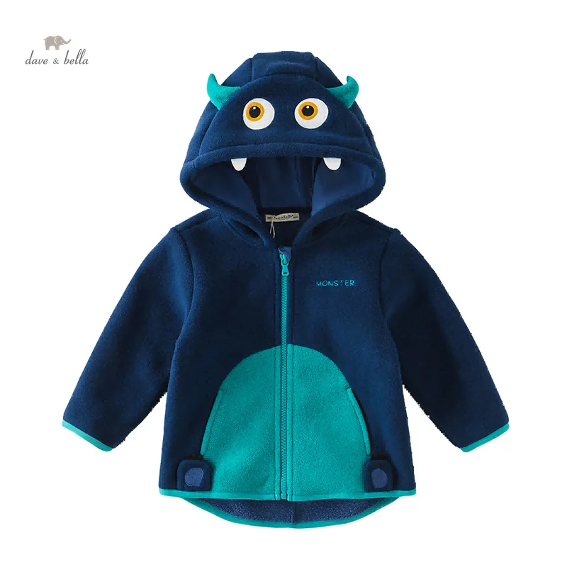 Dave Bella Children Boys Girls Fleece Jacket Autumn Winter Fashion Casual Coat Tops Outerwear Outdoor Party DBX14462-C