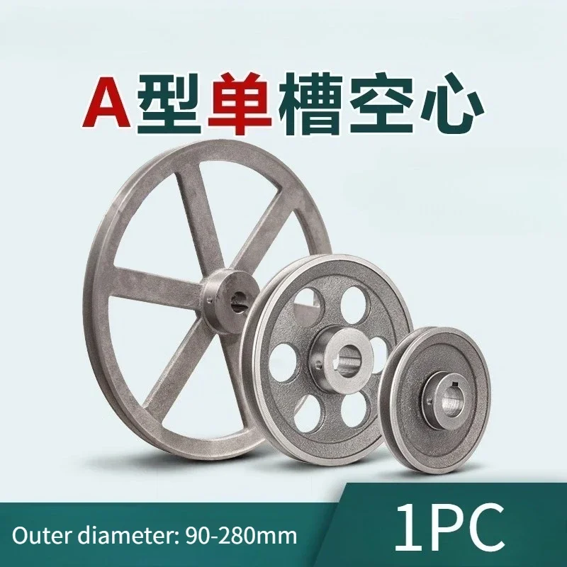 1pc Single-Slot V-Belt Pulley Dia 90mm-280mm A Type Pulley Material Cast Iron Power Tool Accessories