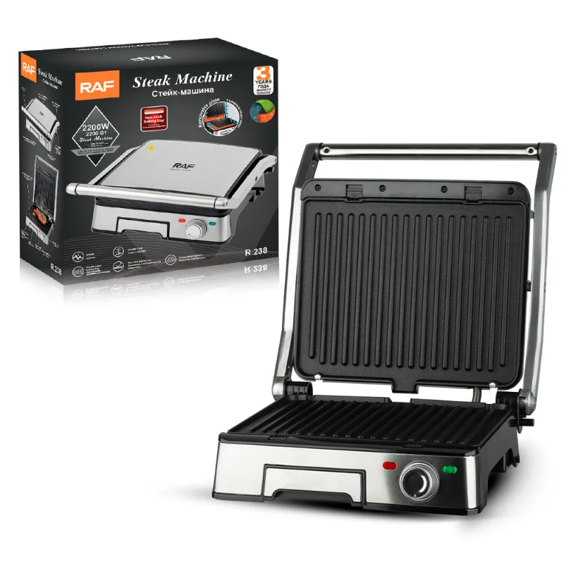 Household Steak Grill Barbecue Steak Machine Electric Frying Pan Steak Oven Sandwich Panini Machine Breakfast Maker Food Machine